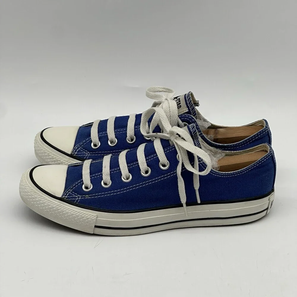 Converse Chuck Taylor All Star Blue Canvas Low Top Sneakers Men Size 8 Women 10